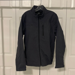 Free Country Men’s Weatherproof Jacket with‎ pull string waist Black Size Medium